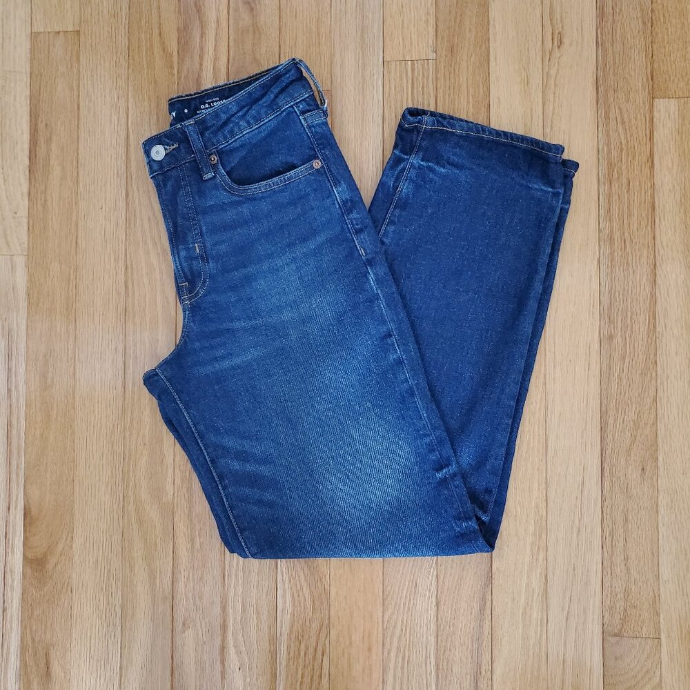 High rise loose women's jeans size 0 Old Navy OG Loose Y2K - Picture 2 of 9